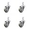 Service Caster 3.5 Inch Gray Polyurethane Wheel Swivel 7/8 Inch Square Stem Caster Set SCC SCC-SQ20S3514-PPUB-GRY-78-4 - alternate 1